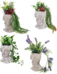 AdTrend Set 4 plante artificiale multicolore in ghiveci 18 x 14 x 34 cm (107027)