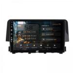 HUB64 - S8 Series Navigatie Honda Civic X / Sedan (2015-2021) 8GB RAM Android Octacore Slot Sim 4G DSP GPS Wi-FI Carplay Android Auto USB Bluetooth Waze Touchscreen 9 Inch (HB-649008+AD-BGRKIT004)
