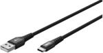 Goobay Cablu extrem de flexibil din silicon si textil 3m USB-C 3.1 - USB-A 3.0 Supersoft cu mufe metalice 3A 15W Goobay 74528 (74528) - habo
