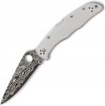 Spyderco C10TIPD Endura 4 zsebkés 9, 7 cm, damaszkusz, matt ezüst (Fotonia)