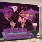 Artgeist Öntapadó tapéta lila világtérkép - Purple World Map - 392x280