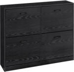 VASAGLE Dulap de pantofi VASAGLE cu 4 clapete, slim, 16-28 perechi, negru abanos (EZ-LBC035B01) Pantofar