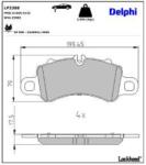 DELPHI Set placute frana DELPHI LP3308 (LP3308)