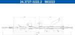 ATE Cablu, frana de parcare ATE 24.3727-3222.2 (24.3727-3222.2)