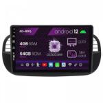 Autodrop Navigatie Fiat 500 (2007-2014), Android 12, Q-Octacore , 4GB RAM , 64GB ROM, 9 Inch - AD-BGQ9004, AD-BGRKIT362V3 (AD-BGQ9004+AD-BGRKIT362V3)