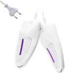 SIKS Multifunkcionális Elektromos Cipőszárító, Fehér, UV Sterilizálással, 2 Fejjel, 15x6.7x4.2cm (SD01)
