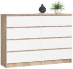  Komód K140 8sz Clp Pk Sonoma / Fehér