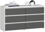  Komód Cl100 6sz Pk Fehér / Szürke