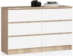 Komód K120 6sz Clp Pk Tölgy Sonoma / Fehér