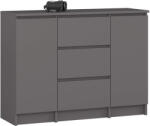  Komód K100 2d 3sz Pk Grafit Szürke