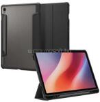 Spigen Samsung Tab S10 FE WIFI / Tab S10 FE LTE ULTRA HYBRID PRO tok álló, bőr hatású FLIP, ceruza tartó, FEKETE (ACS09498) (ACS09498)
