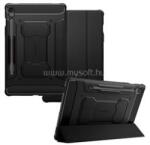 Spigen Samsung Tab S10 FE Plus WIFI / Tab S10 FE Plus LTE RUGGED ARMOR PRO tok álló aktív FLIP, ceruza tartó, FEKETE (ACS09381) (ACS09381)