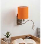 Brilagi - Lampă LED flexibilă de perete NUBILA 1xE27/25W/230V+LED/3W, crom/portocalie (BG1556U)