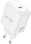 BOROFONE BN33 Fuente GaN típúsú hálózati USB-C töltő adapter - QC3.0 PD 40W fehér