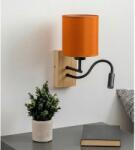 Brilagi - Lampă LED de perete NUBILA WOOD 1xE27/25W/230V + LED/3W stejar/negru/portocaliu (BG1564U)