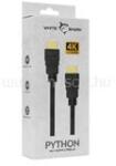 White Shark PYTHON-2 4K HDMI-HDMI kábel (M-M), 2m, fekete (PYTHON-2) (PYTHON-2)