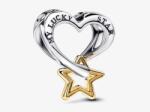 PANDORA Moments 763513C00 Szív és szerencsecsillag charm (Ag 925/1000, 1, 2 g)