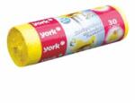 York Szemeteszsák köthető füles 20 liter 45 x 50 cm 8 mikron 30 db/tekercs York_ 090650 sárga (YORK_66589) (YORK_66589)