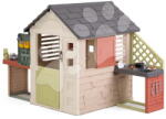 Smoby Căsuță cu atelier pentru micii meșteri Nature Playhouse&Kitchen Life Smoby cu bucătărie extensibilă, cu filtru UV, de la 24 luni (SM810306-N) Casuta pentru copii