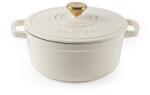 Salter Caserola din fonta SALTER Chester, 24 cm, 3.4L, culoare crem (BW13771C)