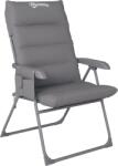 Outsunny Scaun de Camping Pliabil cu Spătar Înalt Reglabil în 5 Poziții și Buzunare Laterale, 66x58x105 cm, Gri Deschis | Aosom Romania (A20-495V00LG)