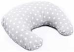 Bocioland Perna pentru alaptat, Bocioland, Gray Stars, Cu husa detasabila, Din bumbac, 50x18 cm, (BOC0175)