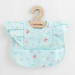 New Baby Baveta cu buzunar si volane, New Baby, 35x27 cm, Sea (50136) Bavata