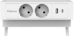Fellowes Priza modulara Fellowes, Filex Power Desk Up 2.0 cu 2 prize 230V, USB-A + USB-C (30W), eGST, Alb 681138