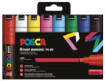 uni Marker UNI Posca PC-8K, varf tesit, 8.0mm, set 8 culori (M1515)