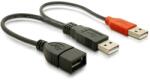 Delock Y kábel 2 db USB 2.0 A típusú apa > 1 db USB 2.0 A típusú anya 20 cm (65306)