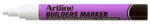 Artline Marker ARTLINE, pentru constructori, corp plastic, varf rotund 2.3mm - alb (EKPR-BDM-WH) - forit
