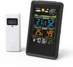 Xmart Електронна метеостанция Xmart WS50B, до 100m обхват на предаване, часовник, двойна аларма, показател за атмосферно налягане и фазите на луната, черен