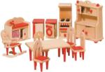 Goki Mobilier din lemn pentru casa pentru papusi Goki, rosu (51951) Casuta papusi