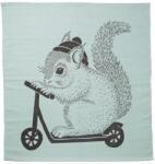 Bloomingville Covoras din bumbac Bloomingville - Cu veverita, verde (BL1026)