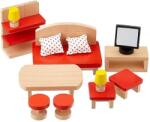 Goki Set mobila din lemn Goki - Mobilier pentru camera de zi (51716) Casuta papusi