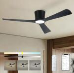 ZEVENTI - LED таванен вентилатор AUREX LED/24W/230V Wi-Fi Tuya черен + дистанционно управление (ZV0079)