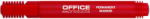 Office Products Permanent marker, varf rotund 1-3mm, corp plastic, Office Products - rosu (OF-17071211-04)