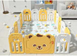 Feelkids Gard pentru bebeluși Feelkids - Urs, 163 x 243 x 66 cm, galben (FQ-WL-QD043-Y)