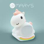 MARYS MARYS, MW61638, LED Éjszakai fény ébresztőórával, Unikornis, Akkumulátoros, USB-C kábellel, 1, 5W, 3000K+RGB, Rózsaszín (MW61638)