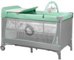 Lionelo Pătuț pentru bebeluși cu 2 niveluri și saltea de înfășat Lionelo - Flower, Turquoise (5902581658784)