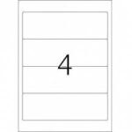 Igepa Group Labels a4 igepa 190 x 61.0 mm white (100)