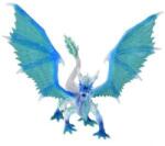 Jokomisiada Blue and white Dragon figurine with movable wings ZA5017