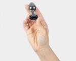 Secret Play Metal Plug Black S - Compact Anatomic Model, Diamond Base