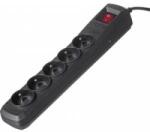 Activejet anti-surge power strip 5 sockets 1.5 m black