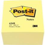Post-it Classical adhesive blocks 636B, 76x76mm cube, 450 sheets, yellow (3M0311)
