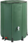 Brius Rezervor apa pluviala pliabil 1000L cu robinet filtru si capac fermoar dublu, PVC rezistent UV, 6 tevi sustinere, 100x125 cm, verde (DES-5006)