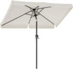 Brius Umbrela de gradina cu manivela, UPF 50+, inclinare 30A , structura metalica, 300x200 cm, bej (EZ-GPU058M01)
