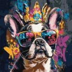 Ideyka Painting by numbers 40 x 40 cm KHO6706 Light bulldog AP0097