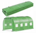 Brius Folie pentru sera gradina 400x250x200 cm, 140 g m 2, armata cu plasa, UV4, 9 ferestre, verde (GT-0003F)