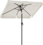 Brius Umbrela de gradina cu manivela, 200x150 cm, UPF 50+, inclinare 30A , structura metalica, bej (EZ-GPU048M01)
